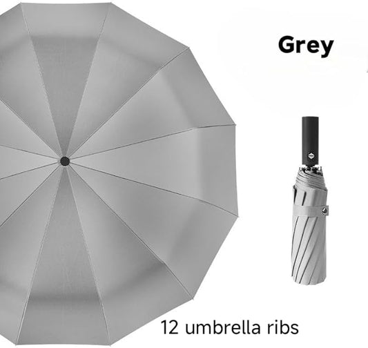 12 Ribs Travel Essentials Umbrella Automatic Folding Rain Umbrella Windproof Compact collapsible,Fits Cars&Backpack Travel size