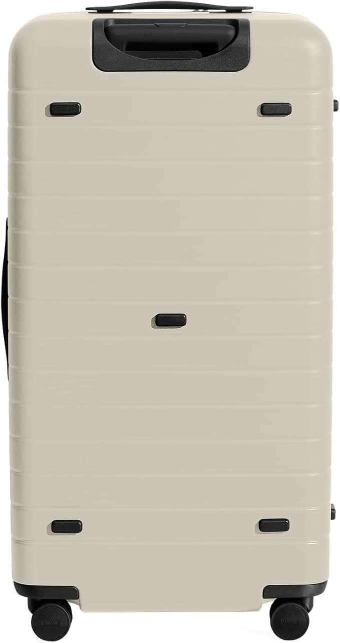 Away Large Trunk Luggage, 31 Inch Hardside Suitcase with Spinner Wheels, Lightweight & Durable, TSA Lock, Ideal for Long Trips, Salt White Matte