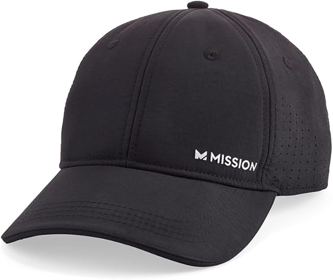 MISSION Cooling Vented Performance Hat Unisex One Size Cap for Workouts, Golf & Running, Sweat & Water Activated Technology