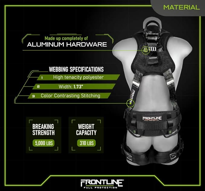 Frontline Full Body Harness | Suspension Trauma Straps| OSHA & ANSI Compliant