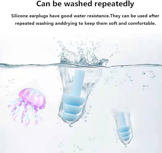 Earplugs for Sleeping Noise Cancelling, Reusable Ear Plugs– Super Soft, Silicone Ear Plug, for Sleeping 8 Pairs, Swimming, Snoring, Concerts, Work, Noisy Places (8 Colors)