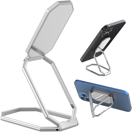Phone Ring Holder Finger Kickstand Foldable Cell Phone Stand Upgraded 360°Rotation Metal Ring Grip Holder for Magnetic Car Mount Compatible with iPhone iPad Samsung Most Smartphone