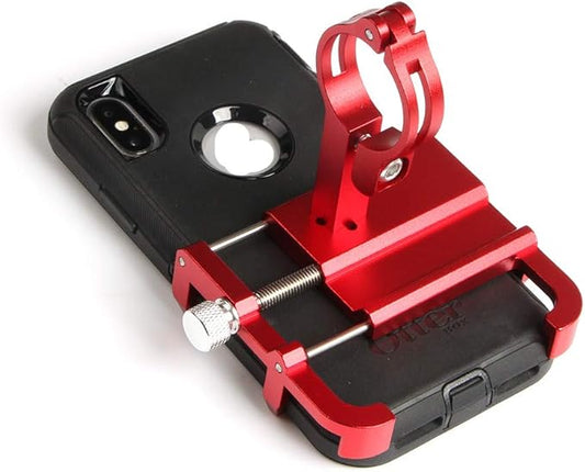 GUB Thick Case Design Bike & Motorcycle Phone Mount Handlebar Holder Adjustable Compatible with iPhone XR Xs 7s 8 Plus,Compatible with SamsungS7/S6/Note5/4,Any Cell Phones with Thick Phone Case (red)