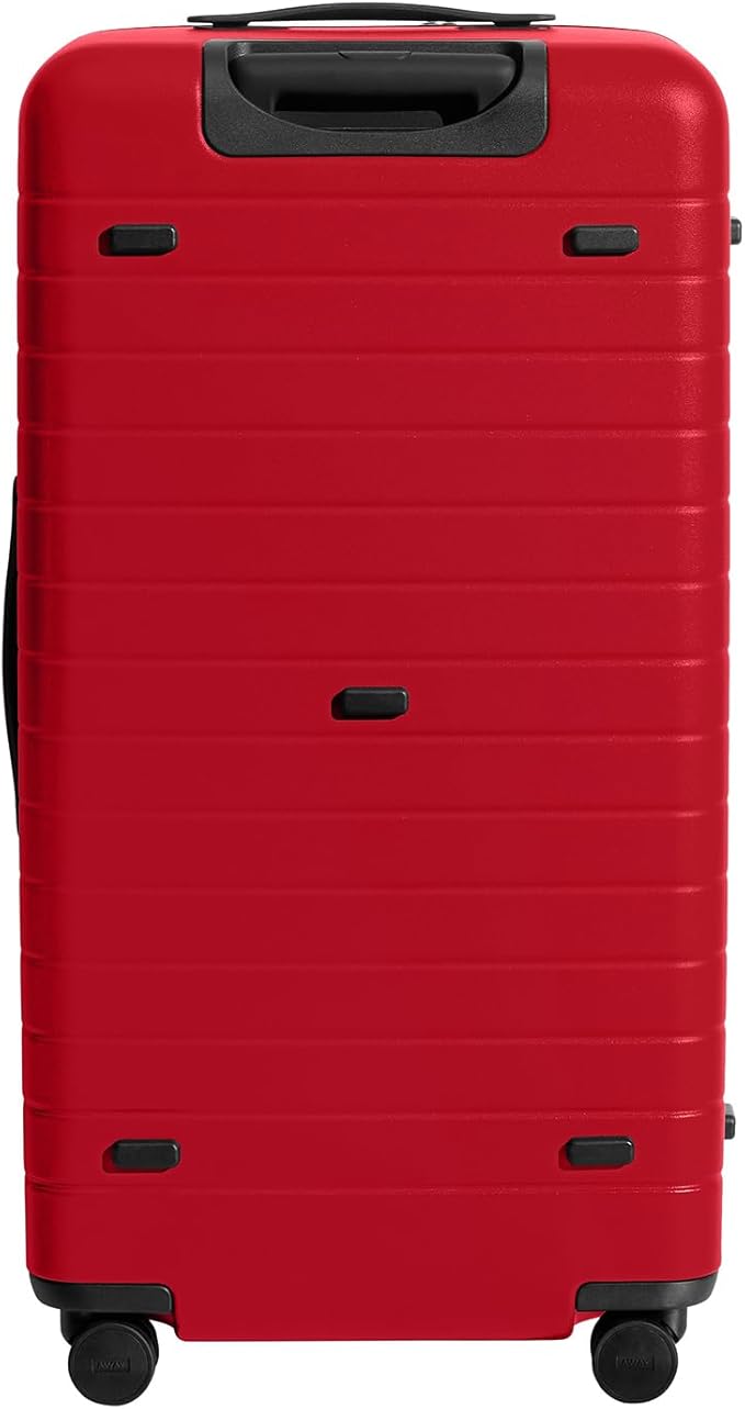 Away Large Trunk Luggage, 31 Inch Hardside Suitcase with Spinner Wheels, Lightweight & Durable, TSA Lock, Ideal for Long Trips, Cherry Red