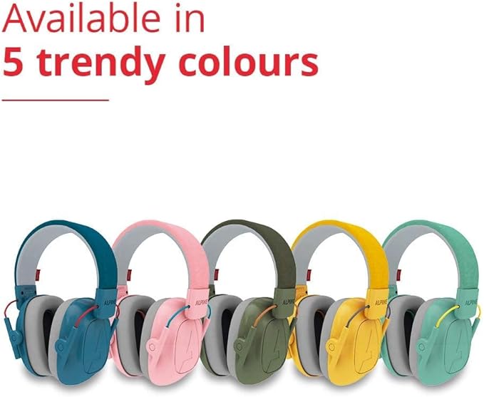 Alpine Muffy Kids - Hearing Protection - CE & ANSI Certified - Adjustable for Ages 3-16 years - Noise Cancelling Headphones - 22dB Sound Reduction Ideal for Protection and Concentration Aid - Blue