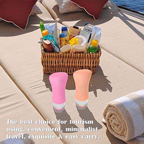 4 Pack Travel Bottles, 3oz Leak Proof Accessories Containers Size Toiletries,Travel Shampoo and Conditioner Bottles, Fun Outdoors 9 Pieces