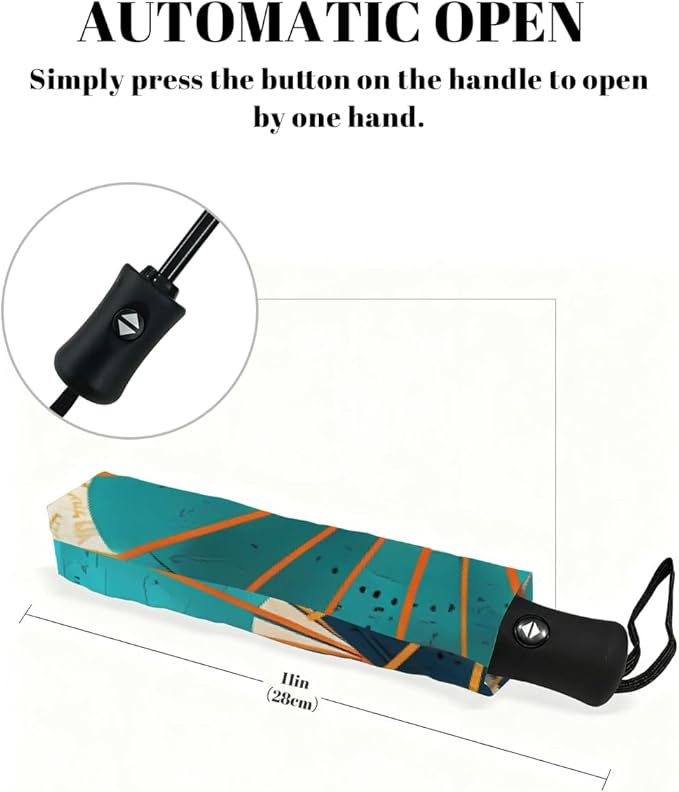 Windproof Travel Umbrella Retro Japanese Style Umbrella Compact Auto Open/Close Folding Umbrellas for Rain