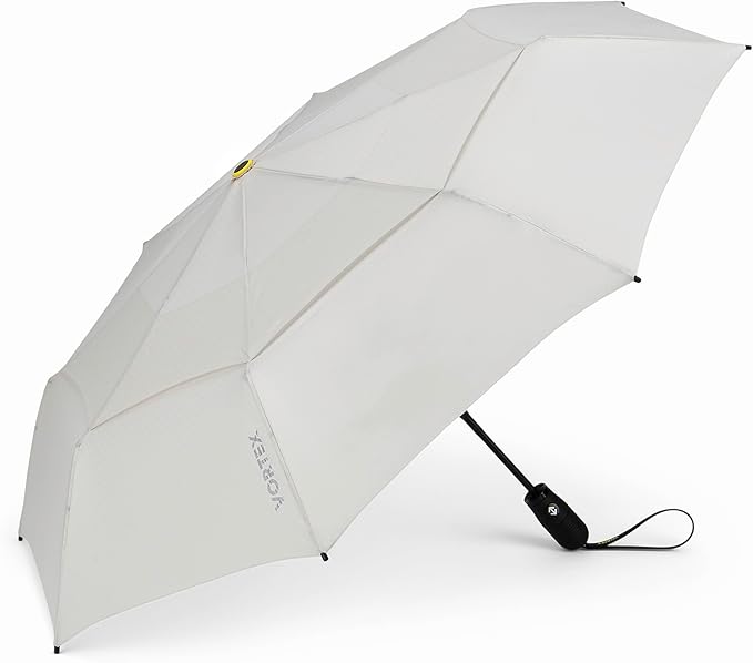 ShedRain Vortex V2 Automatic Compact Folding Windproof Travel Umbrella – Rain & Windproof Vented Double Canopy – Protect from Rain, Sun & Wind - Wind Tunnel Tested to 75 mph