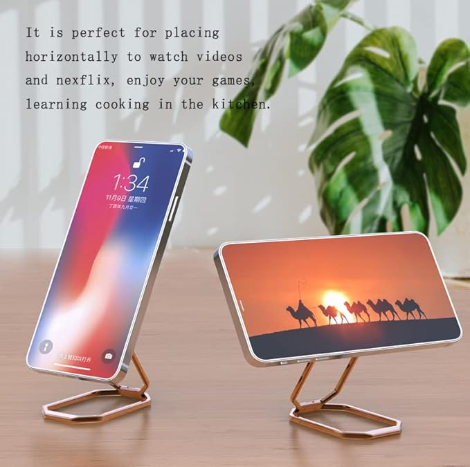 Phone Ring Holder Finger Kickstand Cell Phone Grip 360° Foldable Phone Stand Metal Phone Back Grip for Magnetic Car Mount Phone Kickstand Attachment Compatible with Most Smartphones