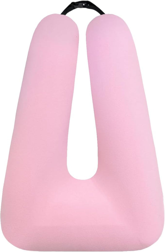 Travel Pillow, Travel Pillow for Adults and Children, Road Trip Sleeping Pillow, Provides Head and Body Support for Adults and Children in The Back Seat of Long Car Trips, Pink