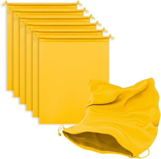 Microfiber Drawstring Bags, Multi-Size Soft Protective Pouches for Shoes, Ski Goggles, Sunglasses, Handbags & Camera Lenses