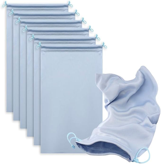 Microfiber Drawstring Bags, Multi-Size Soft Protective Pouches for Shoes, Ski Goggles, Sunglasses, Handbags & Camera Lenses