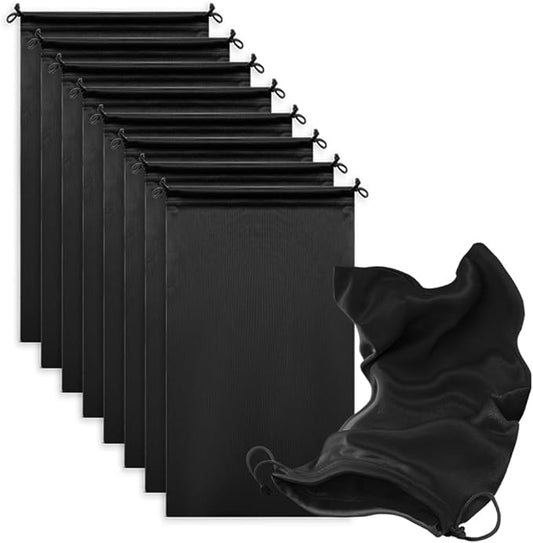 Microfiber Drawstring Bags, Multi-Size Soft Protective Pouches for Shoes, Ski Goggles, Sunglasses, Handbags & Camera Lenses