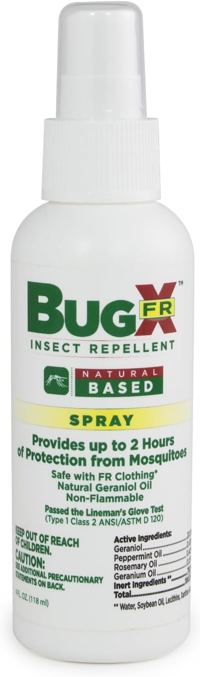 CoreTex Bug X FR DEET-Free Insect Repellent Spray - 4oz Bottle of Natural Geranium Oil to Protect Against Mosquitos - Travel Size Bug Repellent Spray Bottle