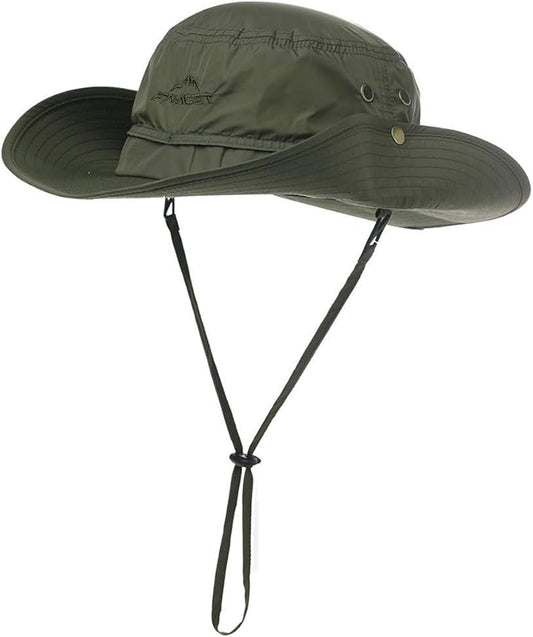 Oversize XL XXL Large Wide Brim Waterproof UPF 50+ Bucket Sun Summer Travel Fishing Hiking Fisherman Hat Detachable Chin
