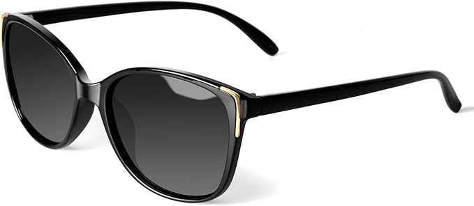 Face Shadow Polarized Sunglasses for Women, Cat Eye Sunglasses for Small Face Ladies Ultralight UV400 Protection