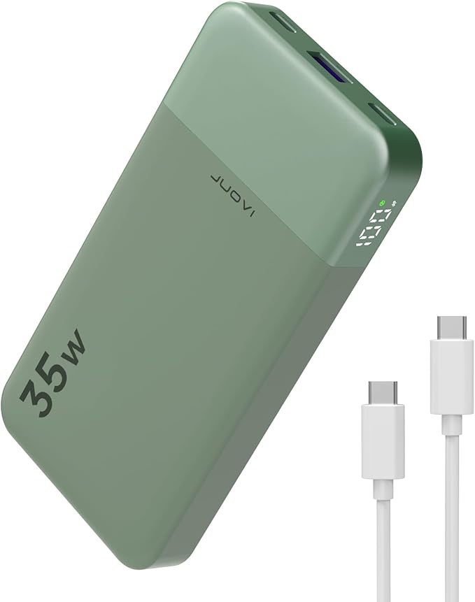 Power Bank Fast Charging 10000mAh 35W Portable Charger Small Battery Pack with PD 3.0 & QC 4.0 Type-C USB-A Input Output Lightweight Phone Charger Compatible for iPhone Samsung iPad