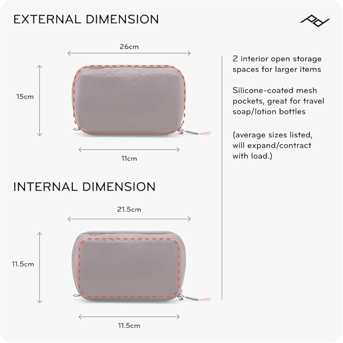 Peak Design Wash Pouch, Kelp, Weatherproof Travel Toiletry Bag, Upright or Hanging Toiletry Kit with Pockets, Magnetic Toothbrush Pocket, Wide UltraZip Opening, Toiletry Bag for Men and Women