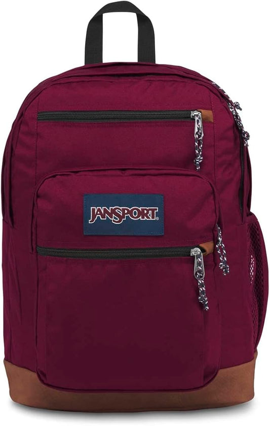 JanSport Cool Backpack, with 15-inch Laptop Sleeve - Large Computer Bag Rucksack with 2 Compartments, Ergonomic Straps, Russet Red