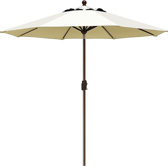 EliteShade USA 10-Year-Non-Fading 9Ft Market Umbrella Patio Umbrella Outdoor Table Umbrella with Ventilation, Natural