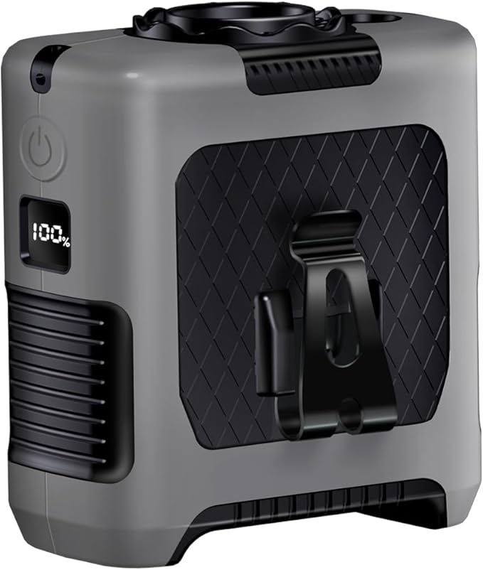 AINFTIME 2025 Portable Waist Clip Body Fan 10000mAh Personal Wearable 6-40H Powerful Outdoor (10000mAH / Gray)