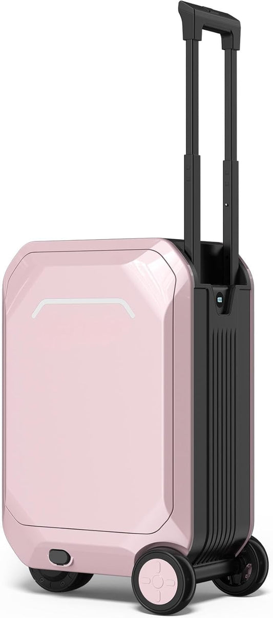 AOTOS Rideable Electric Luggage – 22" App-Controlled Ride-On Carry-On with Inline Skate Wheels, TSA-Approved Hardshell, Zipperless Design (22x14x9 Inches)