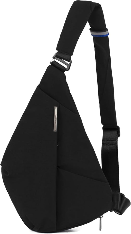 Crossbody Bags For Men, Lightweight Crossbody Sling Backpack, Sling Bag Anti Thief Chest Bag Daypack For Travel Hiking (Black)