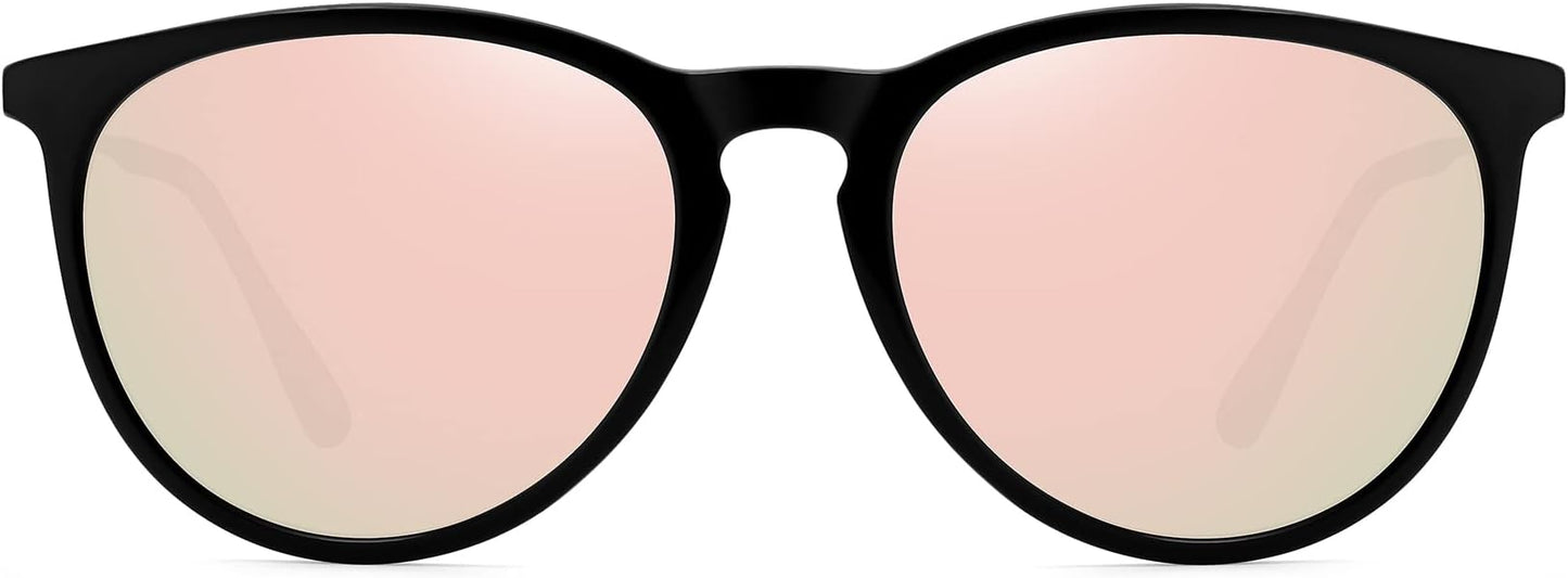 Retro sunglasses womens 2024 trendy round classic glasses