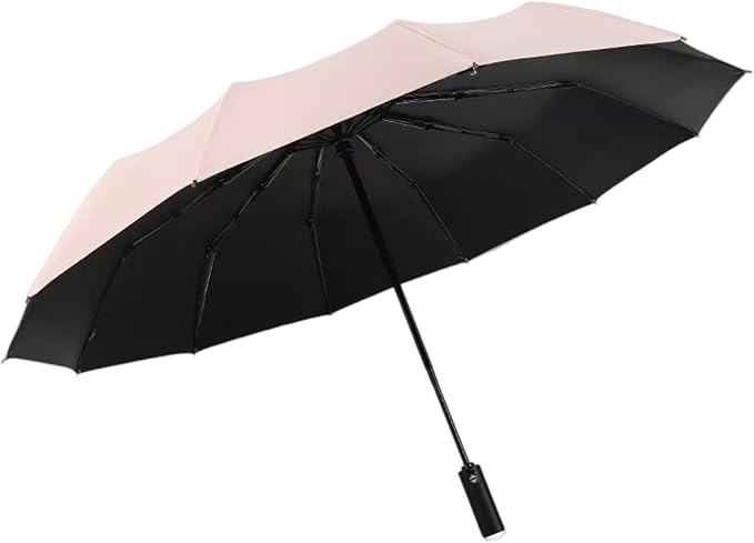12 Ribs Travel Essentials Umbrella Automatic Folding Rain Umbrella Windproof Compact collapsible,Fits Cars&Backpack Travel size