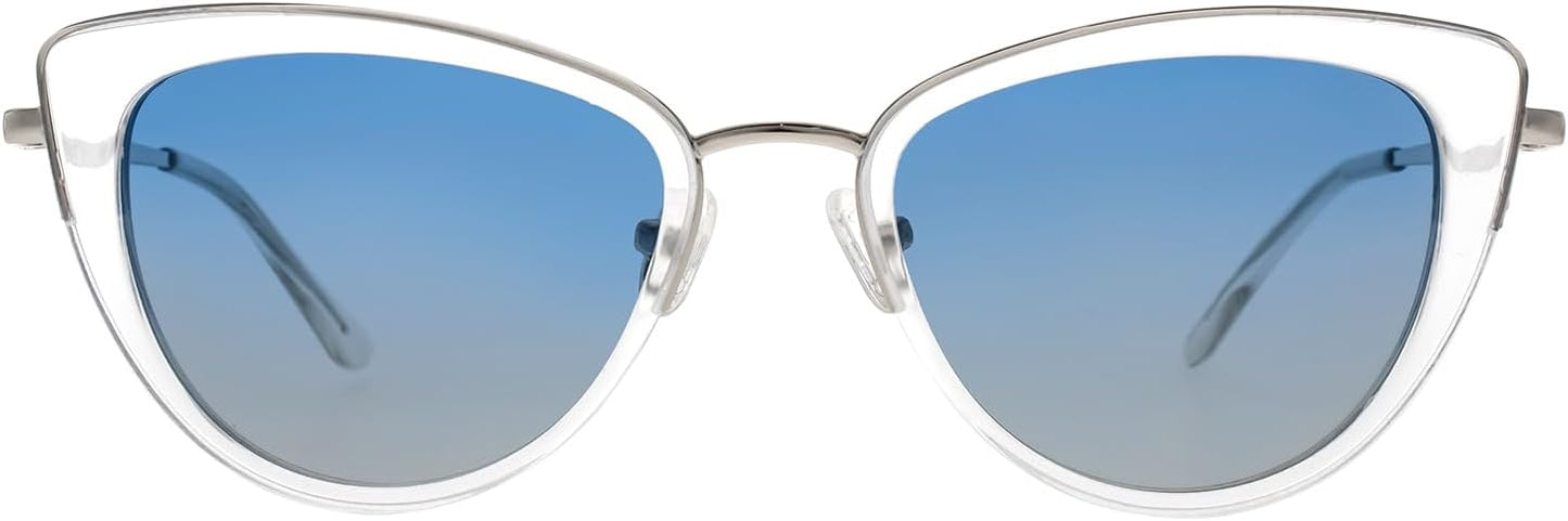 FAA'N Retro Big Frame Cat Eye Polarized Sunglasses Women with Spring Hinge