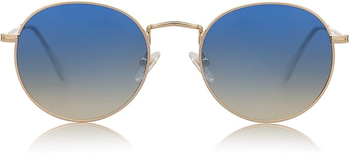 SOJOS Small Round Polarized Sunglasses for Women Men Classic Vintage Retro Shades UV400 SJ1014