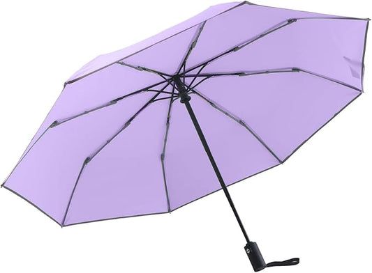 Windproof Compact Rain Umbrella for Travel 42/46 Inch Premium Fabric Auto Open Perfect for Purse and Backpack Portable Umbrella for Women and Men