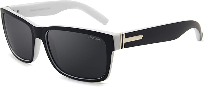 LECKIRUT Vintage Polarized Sunglasses for Men Women Retro Oversized Square Mirror Sun Glasses