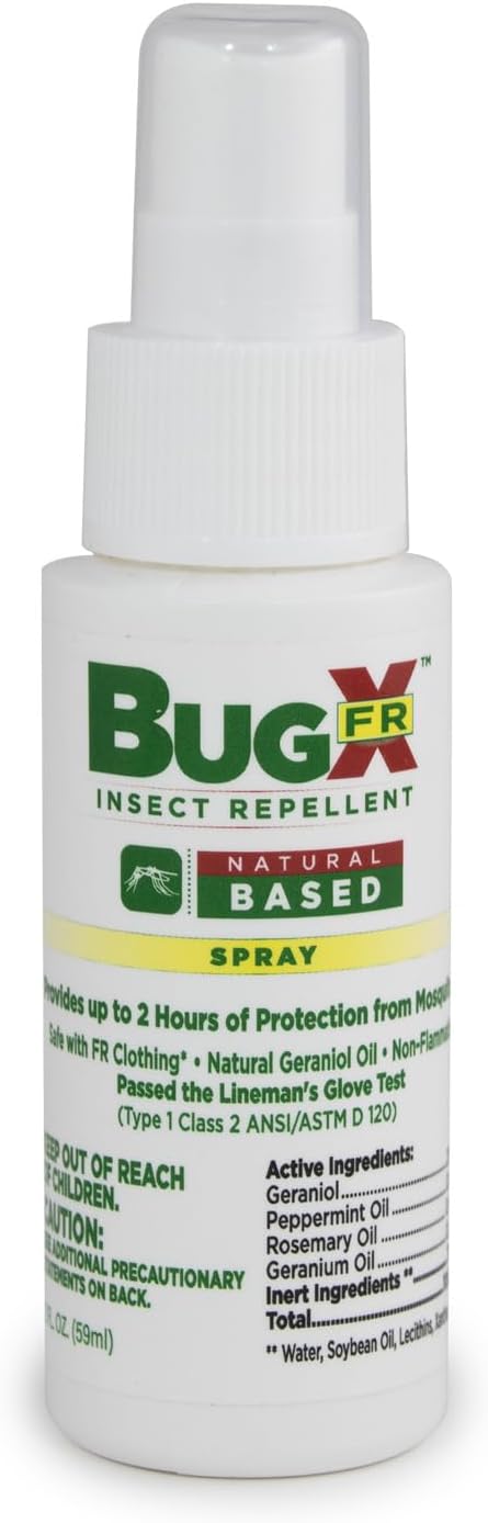 CoreTex Bug X FR DEET-Free Insect Repellent Spray - 2oz Bottle of Natural Geranium Oil to Protect Against Mosquitos - Travel Size Bug Repellent Spray Bottle