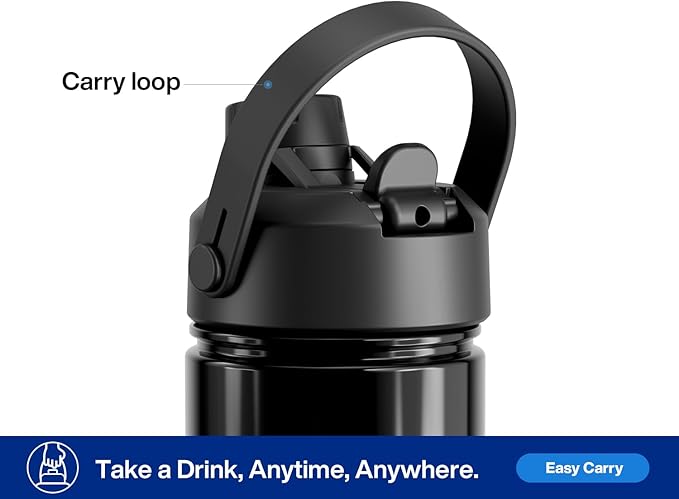 POWCAN 26 oz Insulated Water Bottle with 2-in-1 Straw and Spout Lid, Keep Cold 24H, Leak-Proof, Fits in Car Cup Holder, Stainless Steel Water Bottle for Sports, Trip, Gym, and School (Twilight Night)