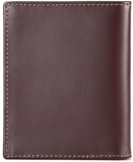LEBULLBRO Genuine Leather Bifold Wallet RFID Blocking Wallet Large Capacity Purse Credit Card Holder for Men with 15 Card Slots (Coffee)