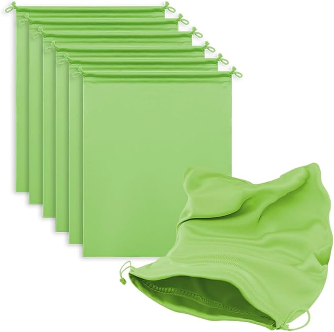 Microfiber Drawstring Bags, Multi-Size Soft Protective Pouches for Shoes, Ski Goggles, Sunglasses, Handbags & Camera Lenses