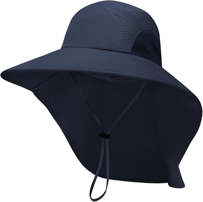 PFFY Sun Bucket Hats for Men Women 3” Wide Brim UPF 50+ Fishing & Beach Hat