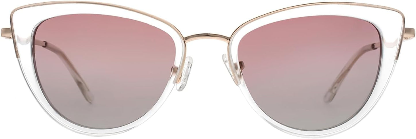 FAA'N Retro Big Frame Cat Eye Polarized Sunglasses Women with Spring Hinge