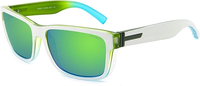LECKIRUT Vintage Polarized Sunglasses for Men Women Retro Oversized Square Mirror Sun Glasses