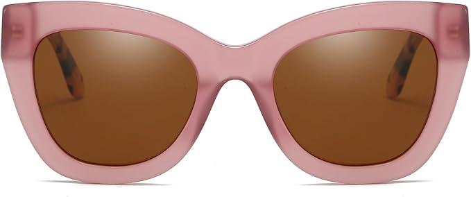 ZENOTTIC Retro Polarized Sunglasses Women - Oversized Cat Eye Trendy Glasses UV Protection - for Beach,Hiking,Party ZS6243