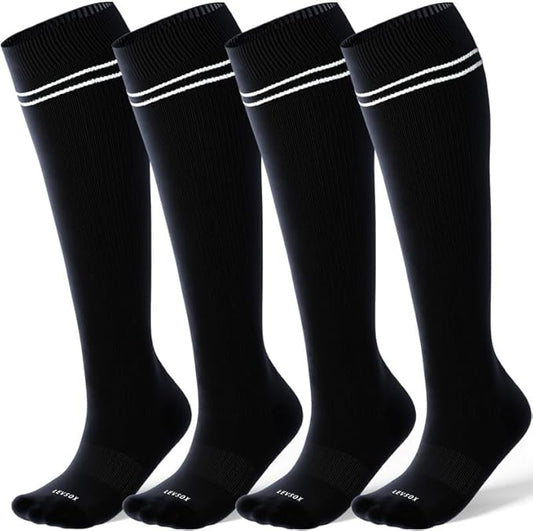 LEVSOX Viscose Made from Bamboo Compression Socks for Pregnant Women 20-30 mmHg Knee High Cute Mens Supports Socks for Travel