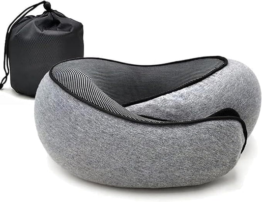 RURING Travel Pillows for Airplanes, Travel Neck Pillow Travel Pillow, Neck Pillow Airplane Memory Foam 360 Degree Support Stowable Pillows for Airplanes Offices and Cars (Dark Gray)