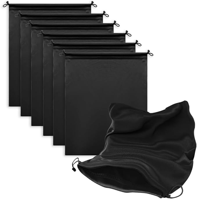 Microfiber Drawstring Bags, Multi-Size Soft Protective Pouches for Shoes, Ski Goggles, Sunglasses, Handbags & Camera Lenses