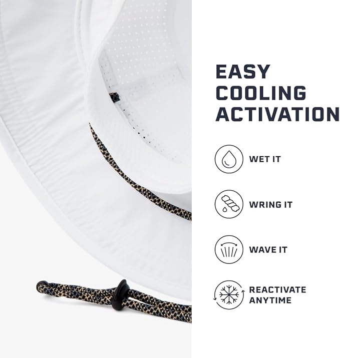 MISSION Cooling UPF Boonie Hat - Unisex Sun Hat for Hiking, Beach & Fishing - Sweat & Water Activated Technology