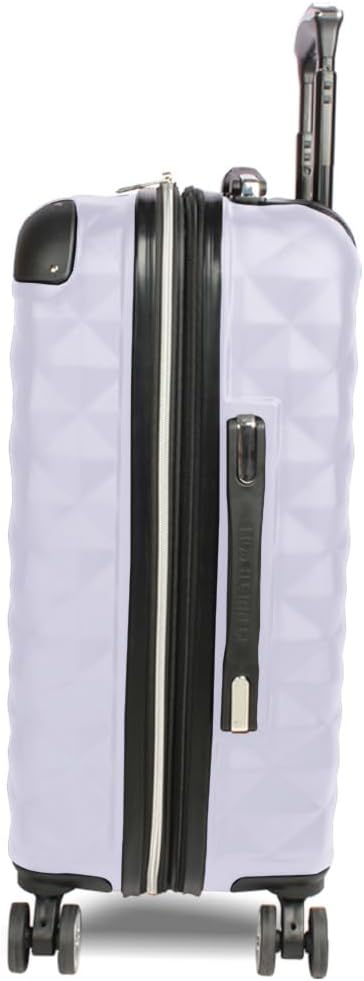 Kenneth Cole REACTION Diamond Tower Luggage Collection Lightweight Hardside Expandable 8-Wheel, Lavender, 24-Inch Checked