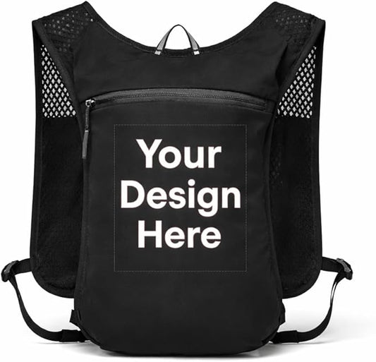 Personalized Hydration Running Vest Backpack, Custom Logo Text Lightweight Pack for Marathon & Trail Run