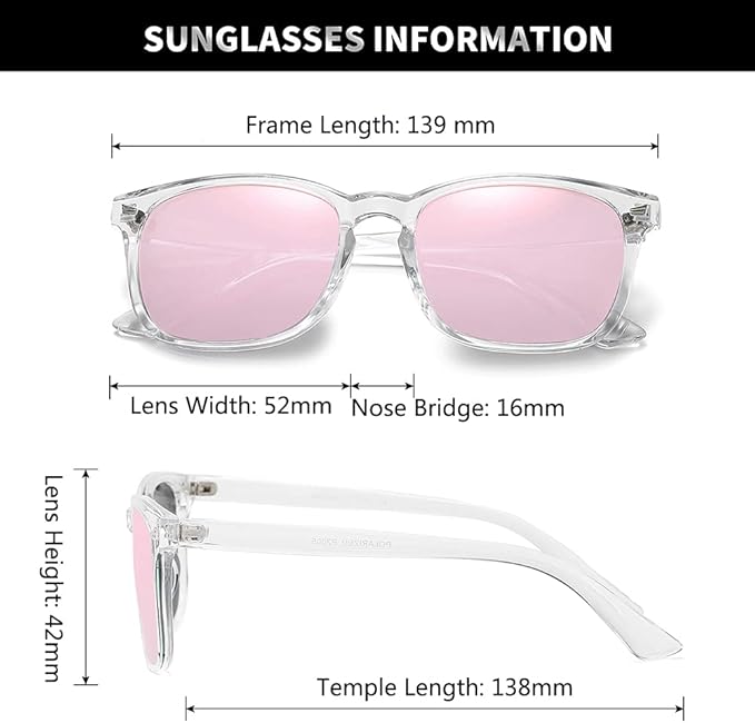DUSHINE Polarized Sunglasses for Women Classic Retro Style UV400 Protection
