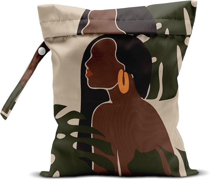 Wet Bag, Wet Dry Bag, Wet Bag for Swimsuit, Travel, Beach, Pool, Diapers, Yoga Gym Clothes, Makeup Bag, Waterproof Reusable Minimalist Decor Aesthetic Line Art Women Body Face