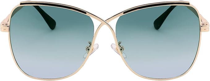 FEISEDY Womens Cute Sunglasses Oversized Butterfly X Shape Design Cateye Lady Sunglasses B2738